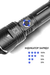 Ліхтар Qimai XHP160 з акумулятором та перехідником під 3хААА  - мініатюра 6