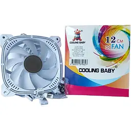 Корпусний вентилятор Cooling Baby 12025WARGB White [167994] - мініатюра 2