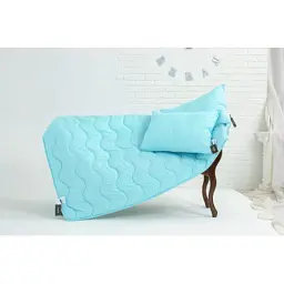 Ковдра MirSon вовняна №1640 Eco Light Blue 155х215 (2200002653183) - мініатюра 3