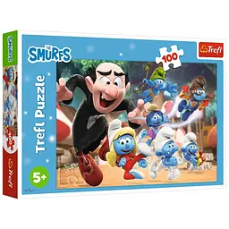 Пазл Trefl The Smurfs Уроки тата Смурфа 100 елементів (5900511164817) - мініатюра 2