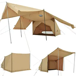Намет одномісний з тентом Naturehike CNK2450WS026 (Коричневий) - мініатюра 2