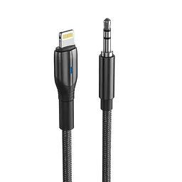 AUX кабель Aspor A232 (3.5мм to Lightning/1.2м)- чорний - мініатюра 2