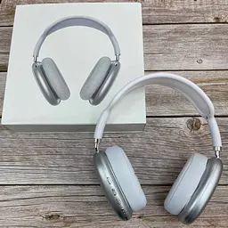 Повнорозмірні бездротові навушники-гарнітура Bluetooth з акумулятором Macaron MP90 з MP3 плеєром/AUX/microSD Срібло - мініатюра 6