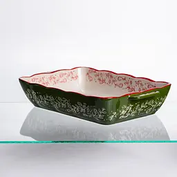 Форма для випікання Vintage 33×21×5.5 (см) прямокутна форма для випікання в духовці з ручками Зелений Yiwu HM05-11 - мініатюра 3