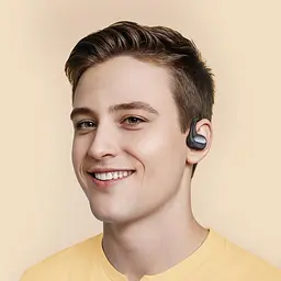 Бездротові TWS навушники Hoco EA4 відкриті, BT5.3, 60mAh, 500mAh, 6h black - мініатюра 6