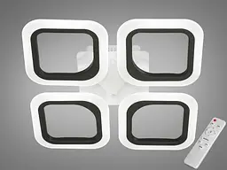 Люстра стельова LED Diasha AS8060/4BK, 55W, чорний, для коридору, вітальні, спальні, кухні, офісу