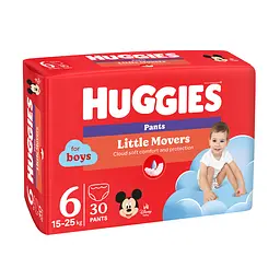 Підгузки-трусики для хлопчиків Huggies Little Movers Pants 6 (15-25 кг) 30 шт. - мініатюра 2