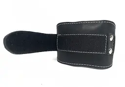 Манжета EasyFit F9 чорна для тяги на тренажері (шкіра) - мініатюра 4