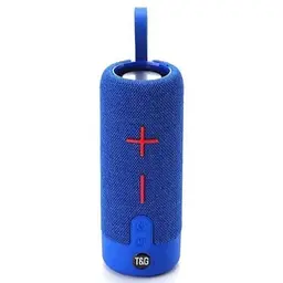 Портативна бездротова Bluetooth-колонка TG-619C з потужним звучанням LED-підсвіткою і ремінцем для перенесення Синій