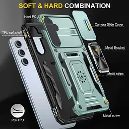 Ударостійкий чохол Camshield Army Ring для Samsung Galaxy A57 5G Зелений / Light Green - мініатюра 5