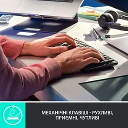 Клавіатура Logitech MX Mini Minimalist Wireless Illuminated Graphite US Clicky (920-010782) - мініатюра 2