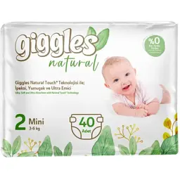 Підгузки Giggles Natural 2 Mini 3-6 кг 40 шт (8680131206384)
