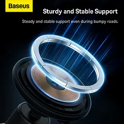 Автотримач для телефона з БЗП Baseus CW01 Magnetic Wireless Charging Car Mount Air Vent Version 15W Cluster Black (C40141001111-00) - мініатюра 8