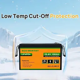 Акумулятор Eco-Worthy LiFePO4 24V (25.6V/100Ah/2560Wh) (Eco-Worthy-251002) [164644] - мініатюра 7