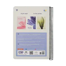 Блокнот пруж. бок А5 80арк. кліт. крафт Blooming №152284/Yes/(60) - мініатюра 3