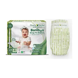 Підгузки Clearly Herbal Bamboo, розмір 4 (7-12 кг), 24 шт (1136)