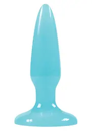 Анальна пробка NS Novelties Firefly Pleasure Plug Mini 8.1 см (блакитний) - мініатюра 2