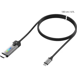 Кабель мультимедійний USB-C to HDMI M 1.8m 8K 60Hz LED RGB J5create (JCC157-N) - мініатюра 2