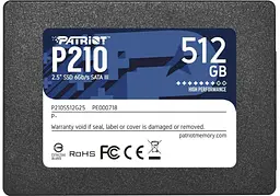 Накопичувач ССД - SSD Patriot P210 512 GB 2.5" SATAIII 3D QLC - мініатюра 2