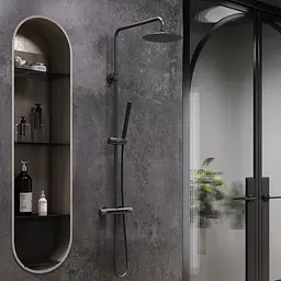 Душова система з термостатом Damixa Scandinavian Pure black 936800300 - мініатюра 2