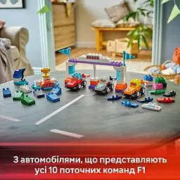 Конструктор LEGO DUPLO Автомобілі для перегонів і пілоти команд Формули-1, 70 деталей (10445) - мініатюра 13