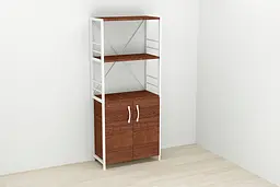 Етажерка 3/60 Ferrum-decor Серії Конект із тумбою 144x60x28 Білий ДСП Венге (FRD-105532) - мініатюра 4