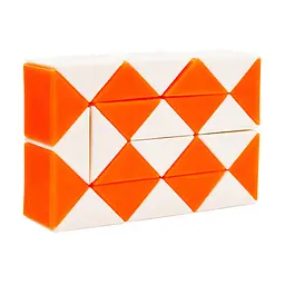 Головоломка Змійка Рубіка IGR67Orange маленька 3,5x5,5 см, двокольорова