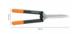 Ножиці для живої огорожі Fiskars PowerLever ™ HS52 114750 (1001564) - мініатюра 2