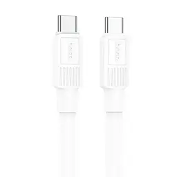 Кабель для заряджання HOCO X84 Solid Type-C to Type-C 1м charging, струм до 3A 60W Білий (52866) - мініатюра 3