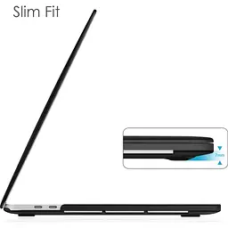 Пластикова накладка HardShell Crystal Case для Apple MacBook Pro 13.3` A1706/A1708/A1989/A2159/A2289/A2251/A2338 Black [105798] - мініатюра 6