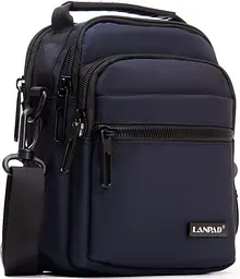 Сумка чоловіча на плече Lanpad нейлон Синя