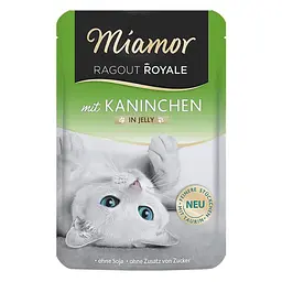 Вологий корм для котів Miamor Ragout Royale mit Kaninchen МІАМОР КРОЛИК шматочки в желе беззерновий повнораційний, пауч 100г