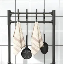 Полиця - підлогова стелаж для кухні Good Idea 130х42х34 см кухонна етажерка 4-рівнева на колесах  - мініатюра 3