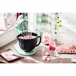 Чаша KitchenAid 4,7 л 5KSM2CB5PBS керамічна, з ручкою, текстурована, колір чорна раковина - мініатюра 3