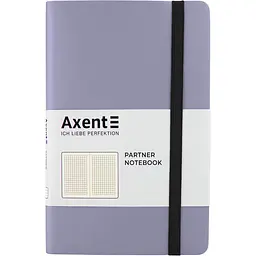 Книга записная Axent Partner Soft A5- в клеточку 96 листов серебристая (8206-34-A)