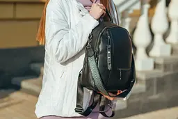Жіночий шкіряний рюкзак міський чорний 73590 Tiding Bag - мініатюра 7