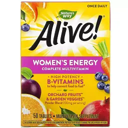 Мультивітамінний комплекс для жінок Nature's Way Alive! Women's Energy Complete Multivitamin 50 таблеток - мініатюра 2