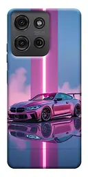 TPU чохол Demsky Pink neon car для Motorola Moto G75 5G