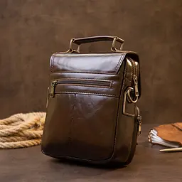 Чоловіча шкіряна сумка Vintage 19,5х21,5х5,5 см sum0013941 - мініатюра 7