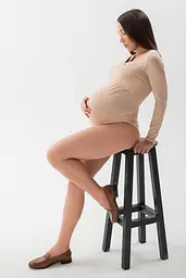 Cтильне боді для вагітних і годуючих мам Fleur S Юла Мама Бежевий NR-31.043 - мініатюра 2