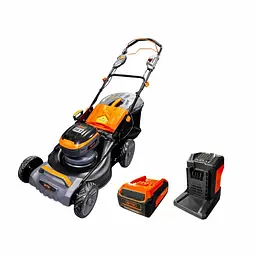 Газонокосарка акумуляторна самохідна GTM LM56/480SP-V KIT (48 см, 25-80 мм, 55 л, BL, GTM 56 В, комплект) - мініатюра 1