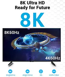 Кабель HDMI M-M, 1.5м, V2.1, 8K 60Гц PVC Vention - миниатюра 4