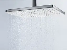 Верхній душ Hansgrohe Rainmaker Select 460 1jet з тримачем до стелі White/Chrome 24002400, Хром - мініатюра 5