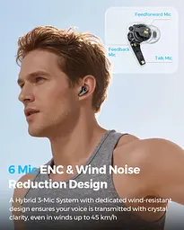 Бездротові навушники TWS SOUNDPEATS C30 з гібридним шумозаглушенням та Hi-Res Audio (Чорний) - мініатюра 6