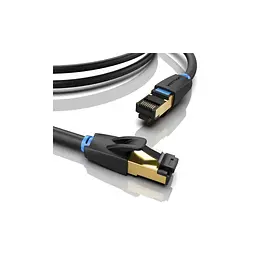 Патч-корд 10м, S/FTP cat 8 RJ-45 black Vention (IKABL) - мініатюра 2