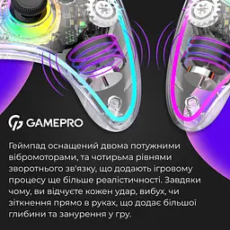 Геймпад GamePro бездротовий прозорий (GPX13T) - мініатюра 11