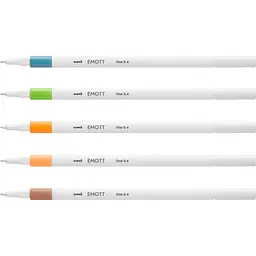 Набір лайнерів Uni Emott Fine Line Nature Color 0.4 мм 5 кольорів (PEM-SY/5C.06NC) - мініатюра 3
