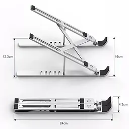 Підставка для ноутбука WIWU s400 Laptop stand срібляста - мініатюра 8