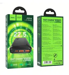 Power Bank Портативний Акумулятор Hoco J101A PD20W+QC3.0 (22.5W) 20000 mAh портативна батарея повербанк 2xUSB - мініатюра 5