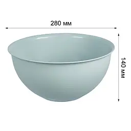 Миска Stars Plast кругла матова сірий 5 л (94210/сір) - мініатюра 2